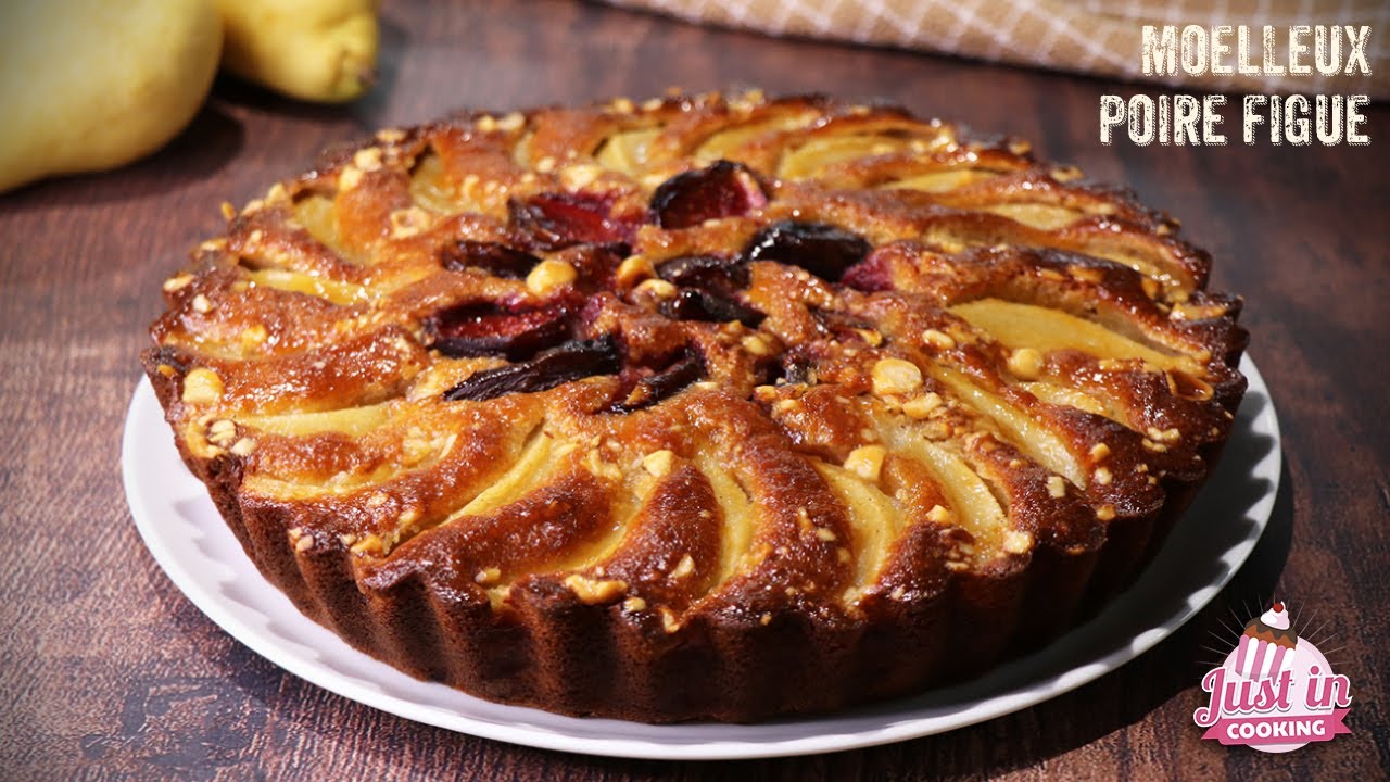 Recette de Gâteau Moelleux aux Poires, Figues et Noisettes