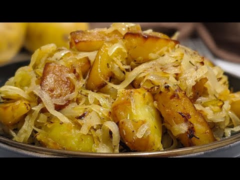 Pommes de terre sautées au chou ! Délicieuse recette rapide! Il faut l'essayer pour l'adopter ♥