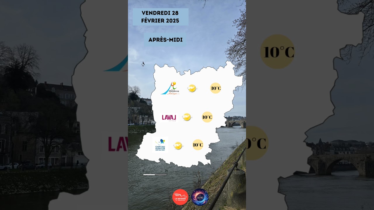 ☀️️ Prévisions météo pour la Mayenne le 28 février 2025 ️☀️