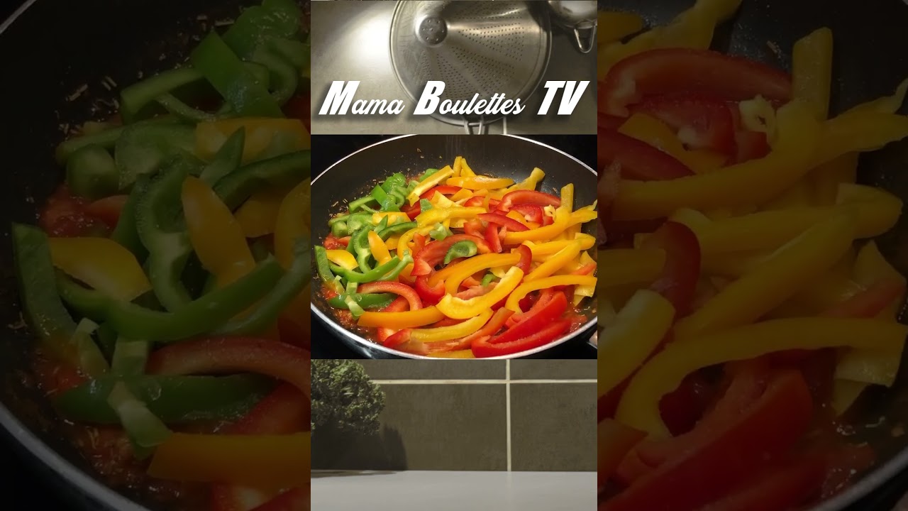 POÊLEE DE POIVRONS A LA PROVENÇALE #shortscooking #reelsfood #cookingvideo #cookingchannel #recette