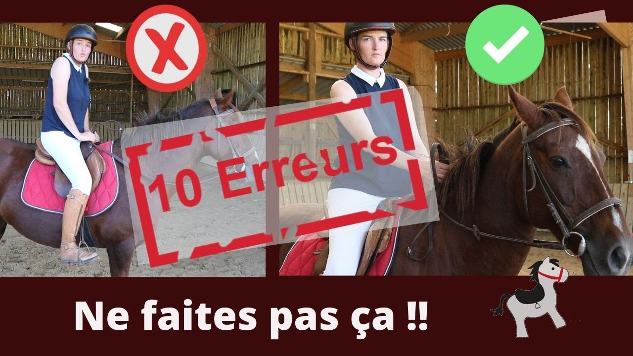 10 erreurs du cavalier débutant