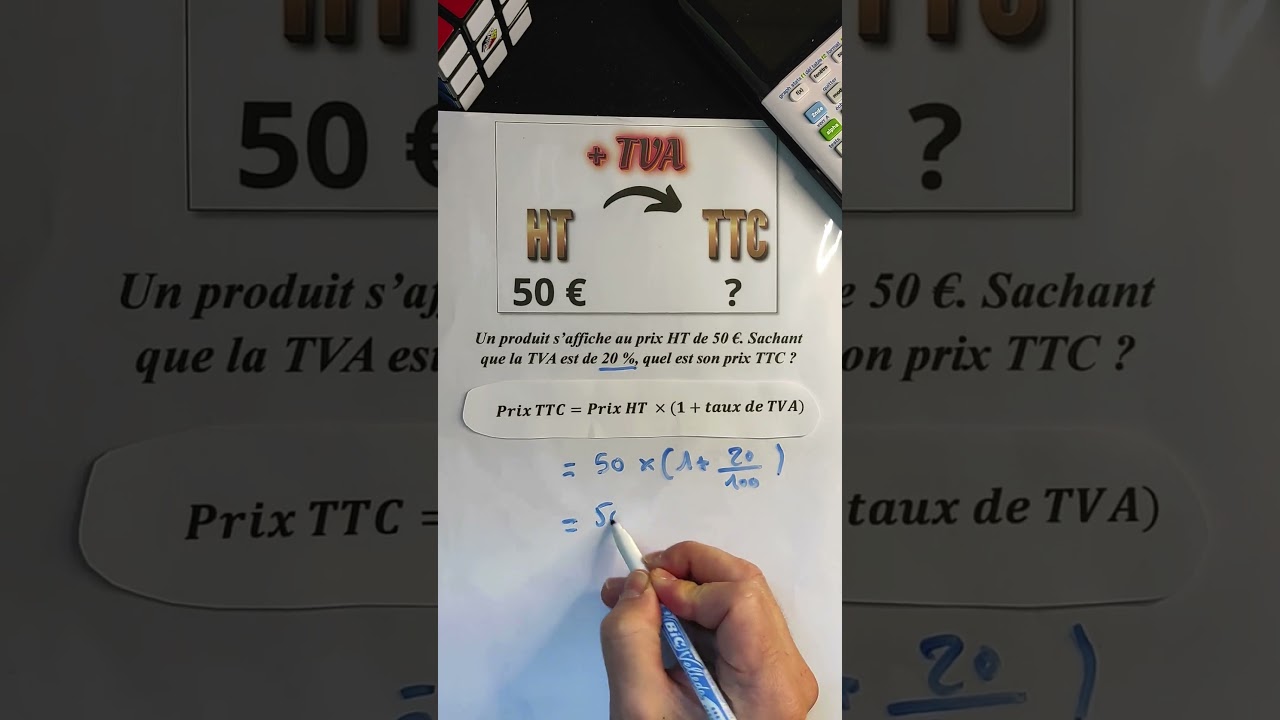 💡 Comment Calculer un Prix TTC avec une TVA de 20% ? #maths