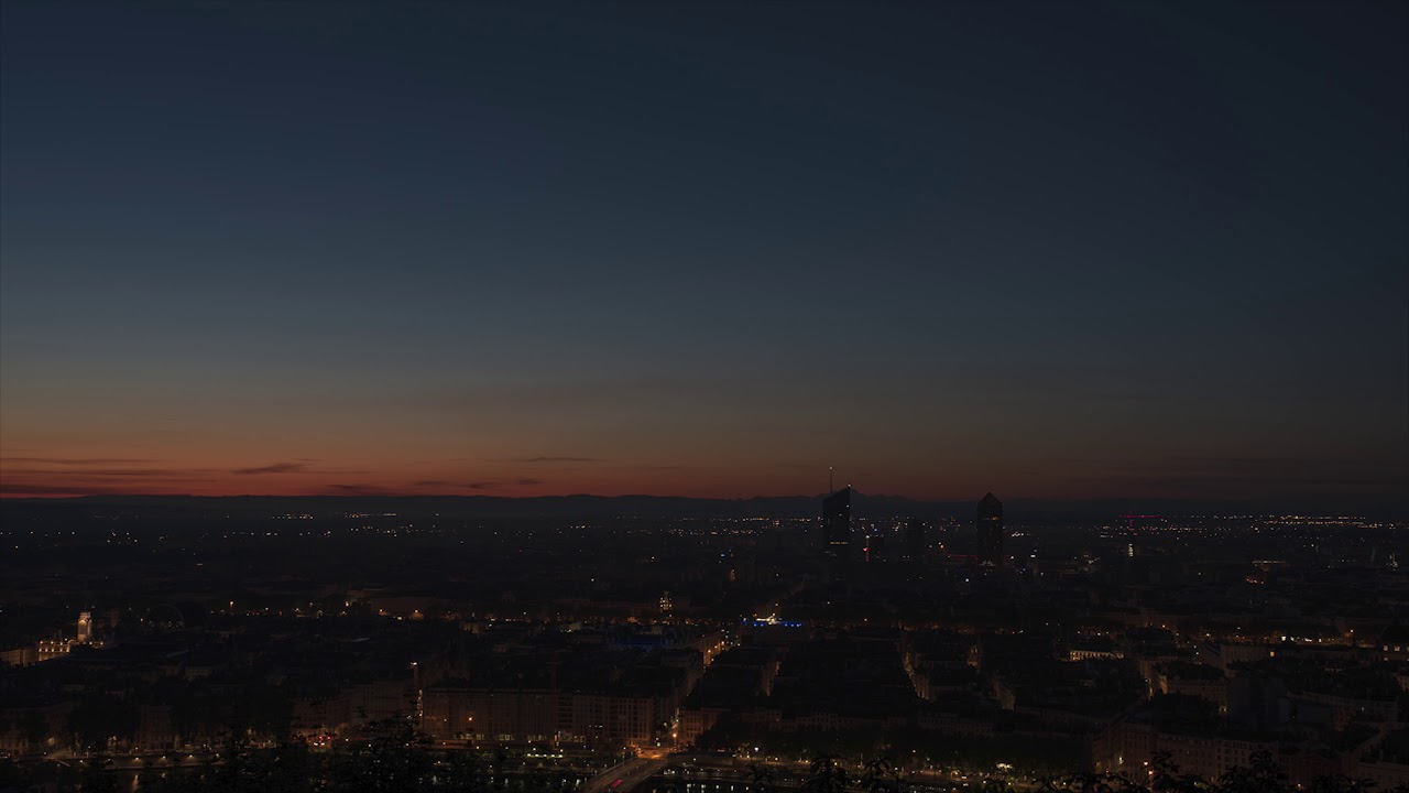 Lever de soleil sur Lyon