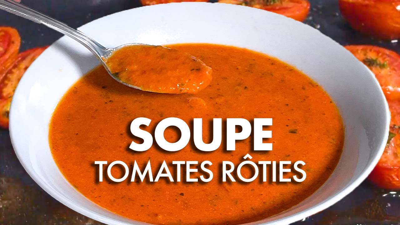 Soupe de Tomates Rôties et Basilic