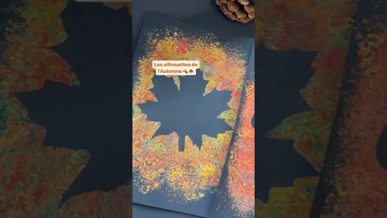 Silhouettes Automne avec des tampons texturés #craftideas #diy #activités