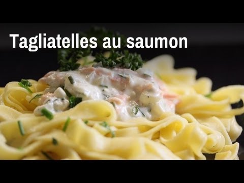 Recette des tagliatelles au saumon (rapide et tellement bon)