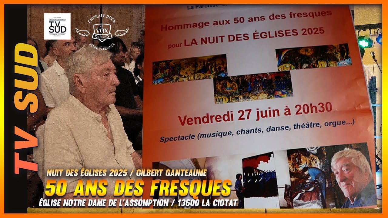 Nuit des églises 2025 50 ans des fresques de Gilbert Ganteaume à l'église Notre dame de l'assomption