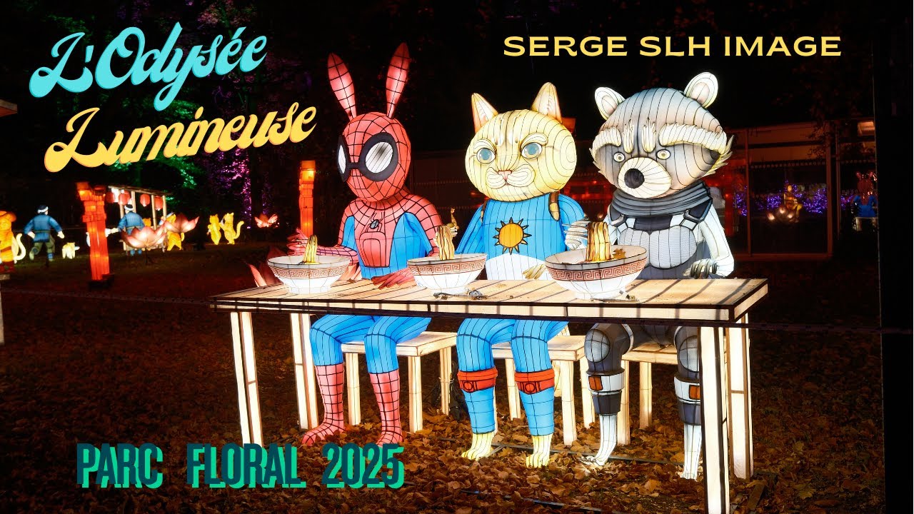 L' Odysée  Lumineuse au Parc Floral de Paris .