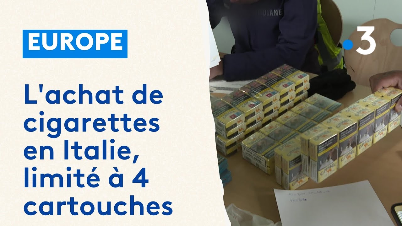 L'achat de cigarettes en Italie, limité à 4 cartouches, doit être pour un usage personnel