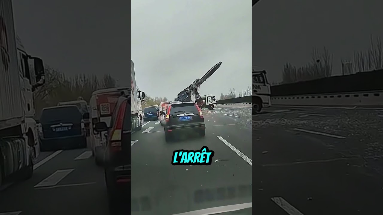 Accident spectaculaire entre deux poids lourds sur l’autoroute