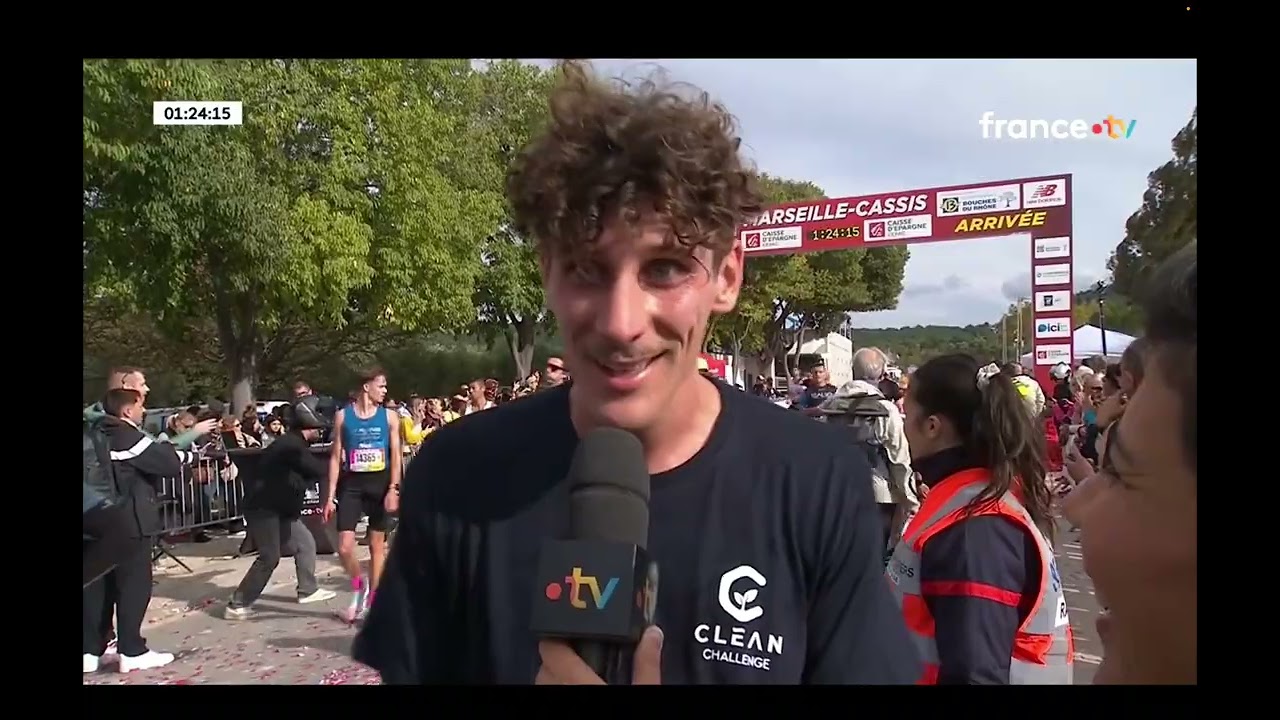 Interview Pierre-Ambroise BOSSE à l'arrivée de Marseille-Cassis 2025