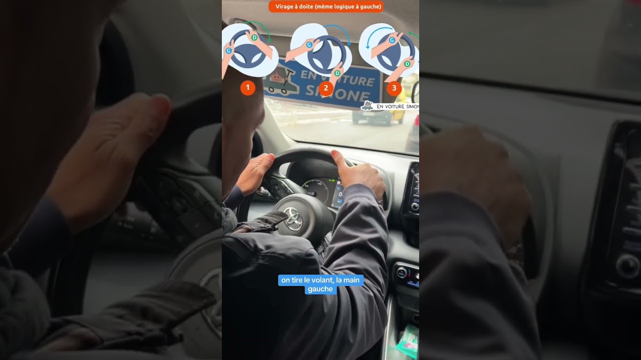 MANIPULATION VOLANT - CONSEILS CONDUITE - EN VOITURE SIMONE