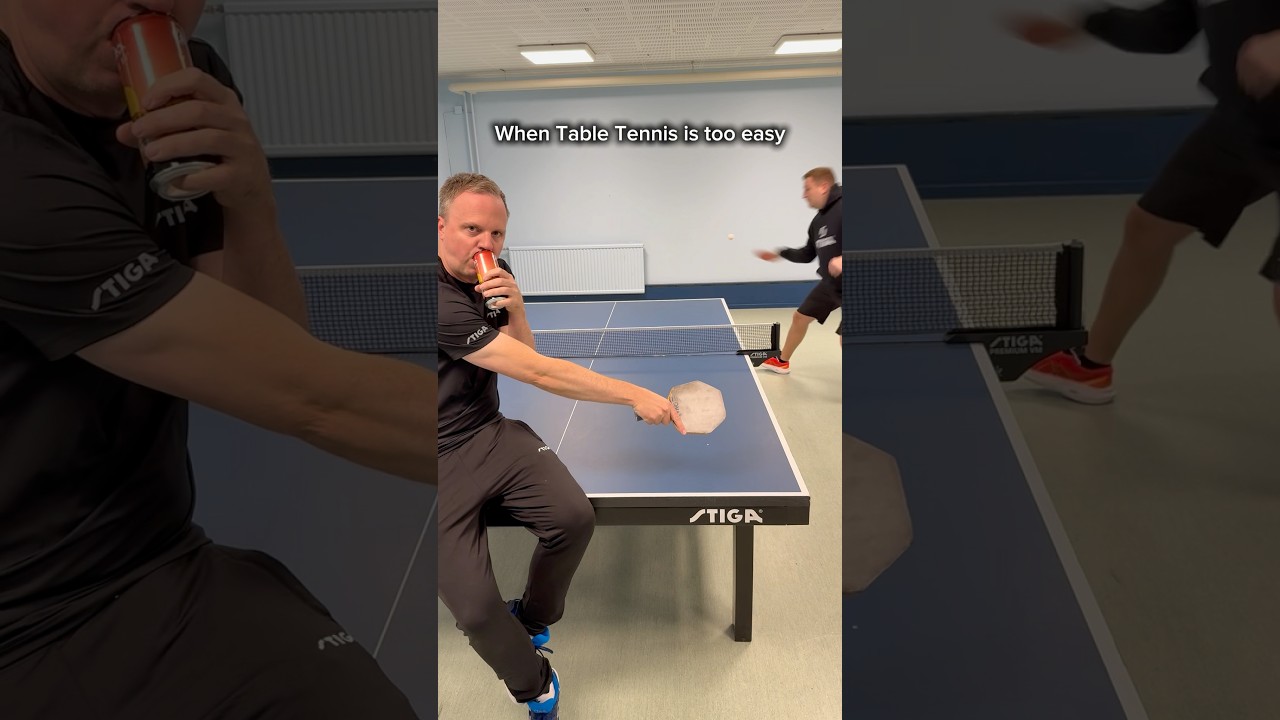 When Table Tennis is too easy 🏓😎 #tabletennis #pingpong
