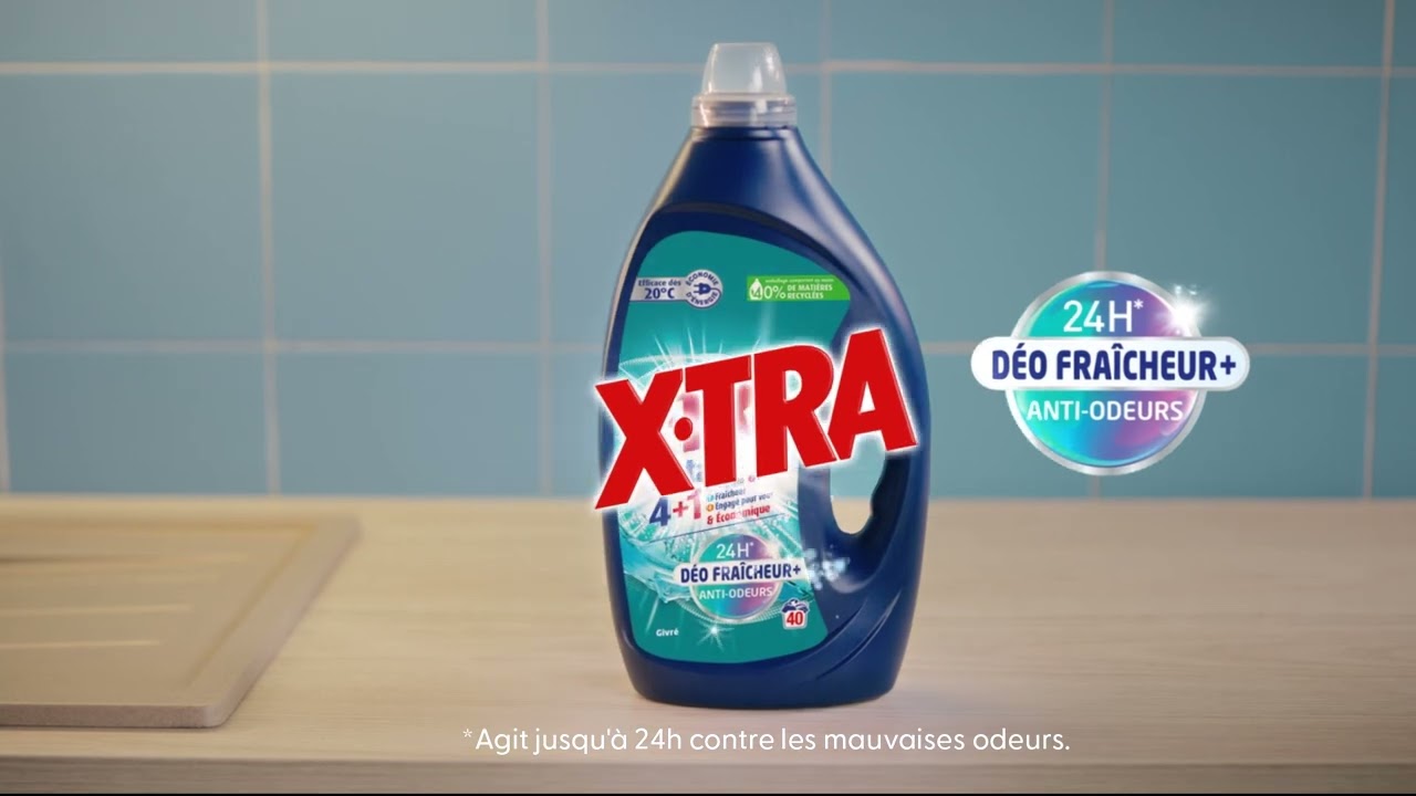 X·TRA la lessive n°1 en France – Une fraîcheur EXTRA toujours à prix X·TRA !