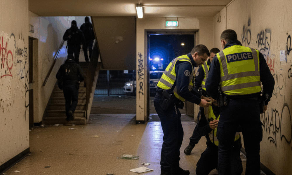 à lille-sud, deux policiers sont violemment attaqués par un groupe cagoulé armé d'un fusil à pompe. une enquête est en cours, avec des suspicions de liens avec le narcotrafic.
