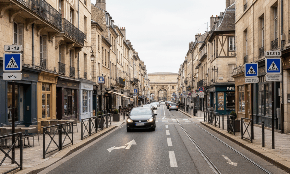 à dijon, un conducteur verbalisé pour conduite à contresens affirme que c'était un salarié qui était au volant, défendant ainsi sa situation face aux autorités.