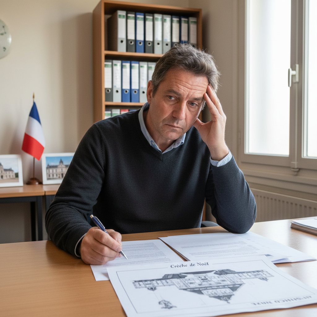 le maire d’asnières, fatigué par les recours judiciaires, hésite à installer une crèche de noël en raison des controverses et des tensions dans cette banlieue parisienne.