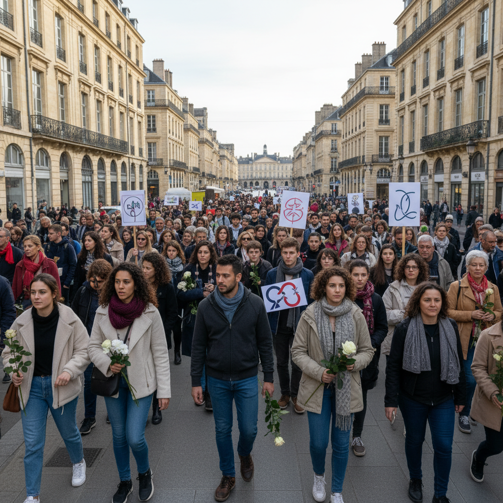 participez à la marche citoyenne à bordeaux ce samedi en gironde pour dénoncer les féminicides et les violences faites aux femmes, et soutenir la lutte pour leurs droits et leur sécurité.