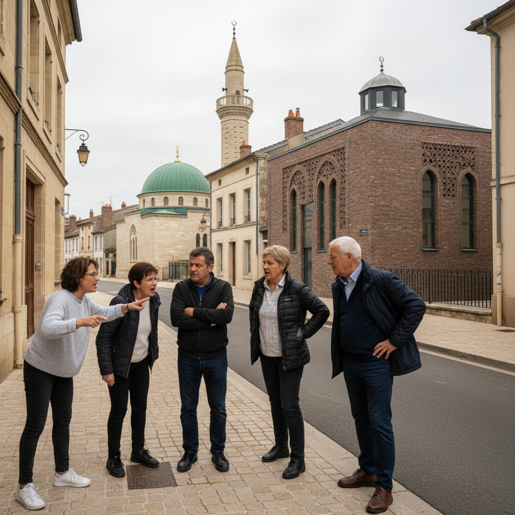 découvrez l'installation discrète de deux mosquées dans une petite ville proche de bordeaux et les réactions de colère suscitées au sein de la population locale.