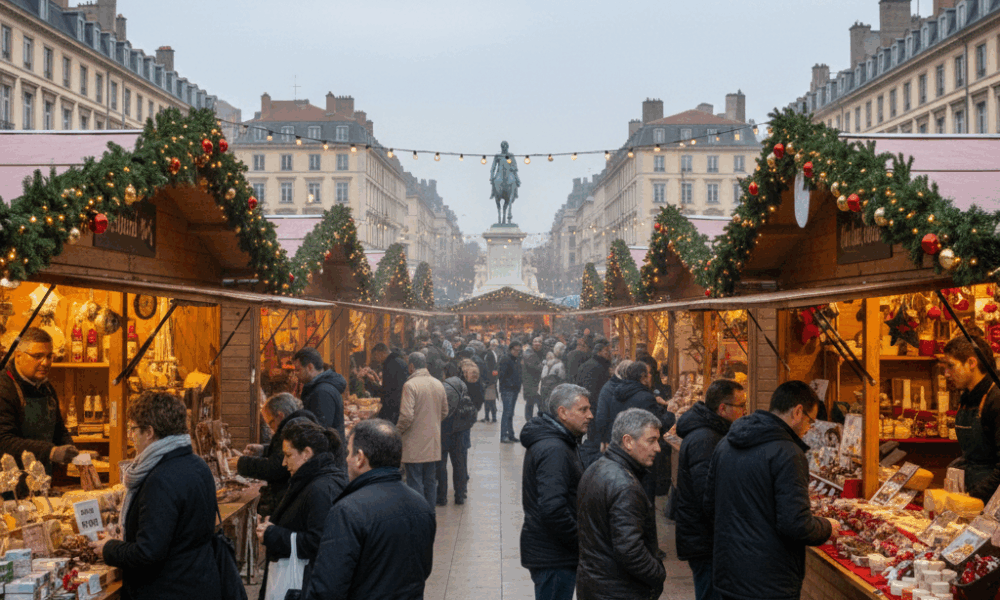découvrez les réactions des commerçants de lyon face au transfert du marché de noël à bellecour et les débats qu'il suscite dans la ville.