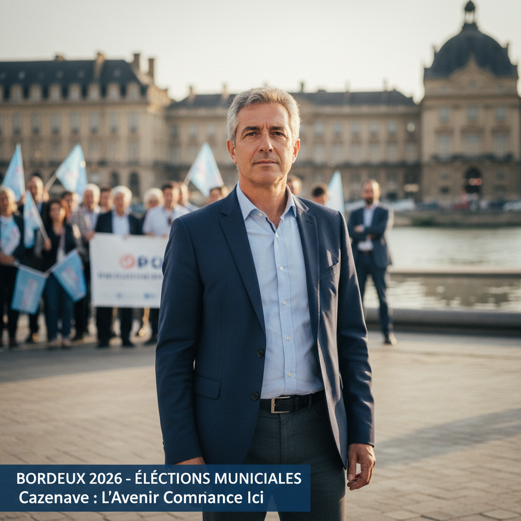 municipales 2026 à bordeaux : cazenave débute la campagne avec un sondage favorable, prêt à défier le maire sortant dans une bataille électorale déterminante.