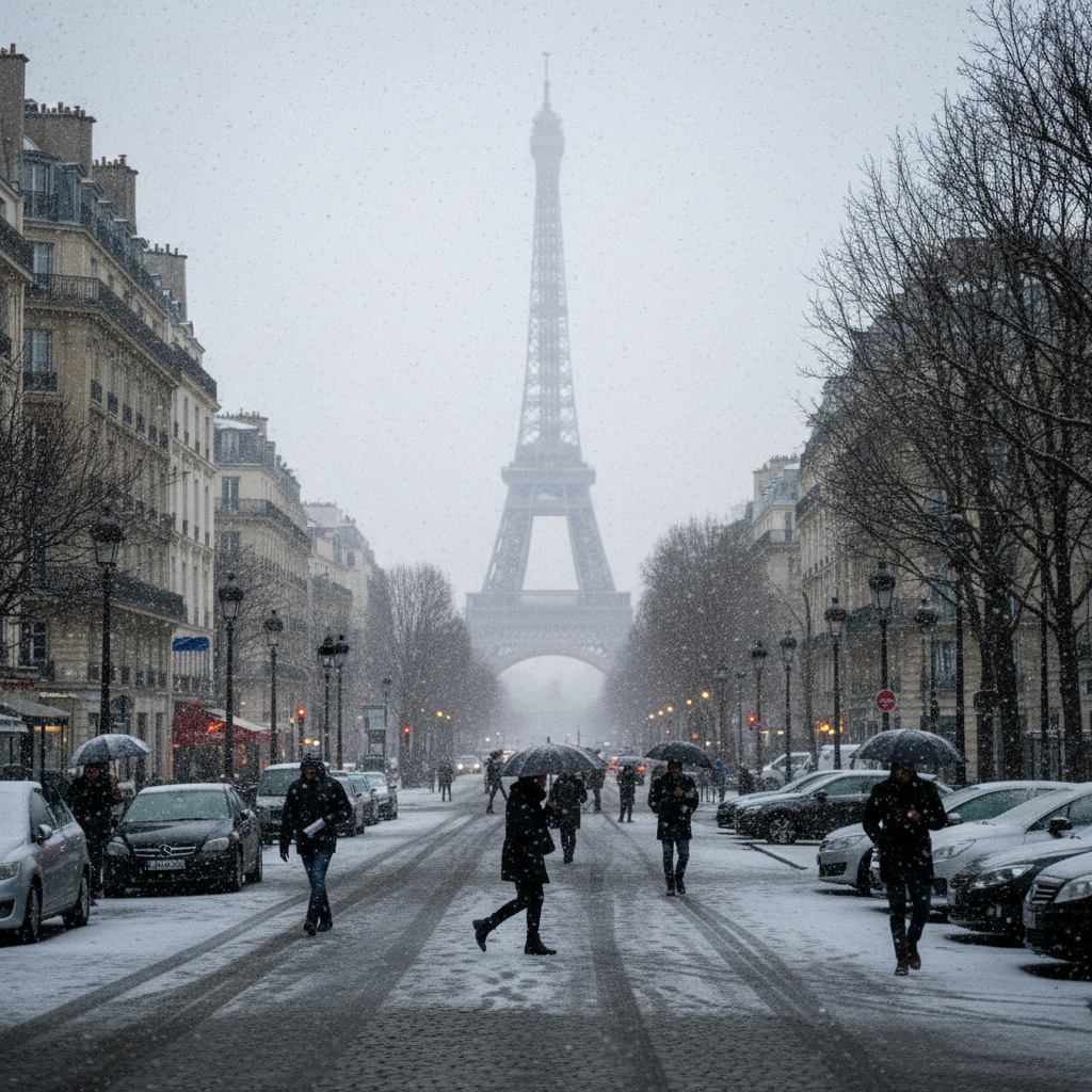 découvrez les prévisions météo pour ce jeudi à paris avec une neige inattendue possible, accompagnée d'apparitions de flocons en seine-et-marne, essonne et yvelines. restez informé des conditions hivernales à venir.