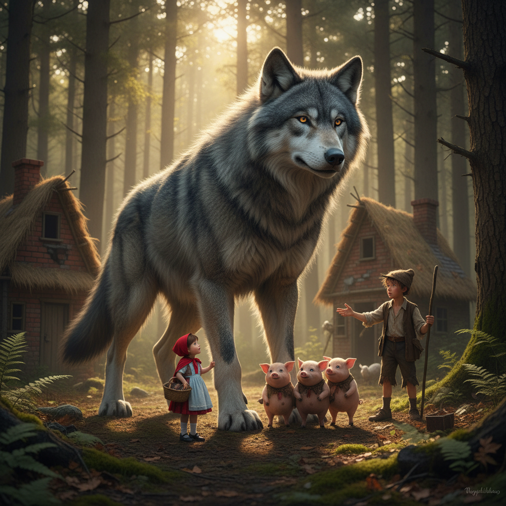 découvrez comment le grand méchant loup devient un héros inattendu dans ce conte captivant qui renverse les rôles traditionnels.