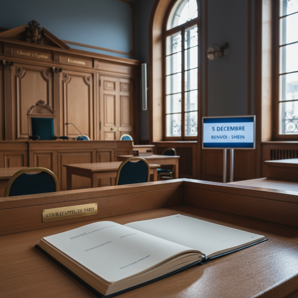 shein : l'audience au tribunal judiciaire de paris initialement prévue a été reportée au 5 décembre. retrouvez toutes les informations sur ce décalage judiciaire.