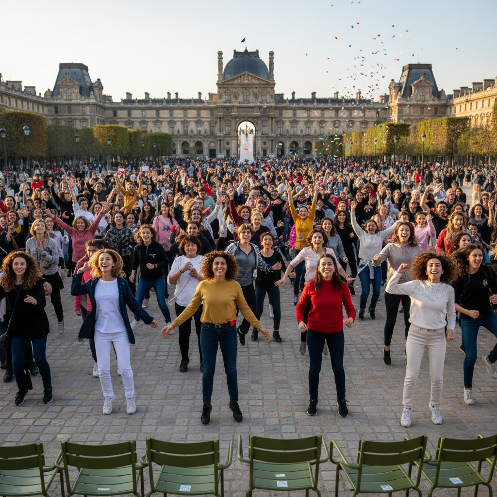 découvrez les coulisses exclusives de la plus grande flashmob parisienne dans cette vidéo immersive et vibrante au cœur de l'événement.