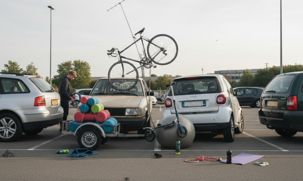 découvrez le parking insolite de la salle de sport qui fait rire avec lebouseuh sur youtube ! une vidéo pleine d'humour et de surprises à ne pas manquer.