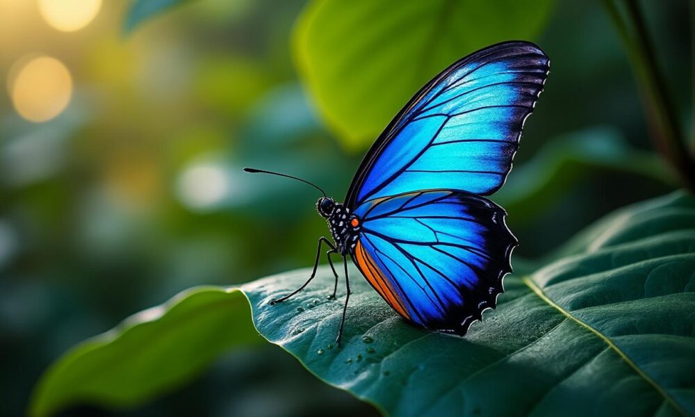 explorez la signification spirituelle du papillon bleu et découvrez ses symboliques profondes, un guide pour comprendre ce merveilleux symbole de transformation et d'espoir.