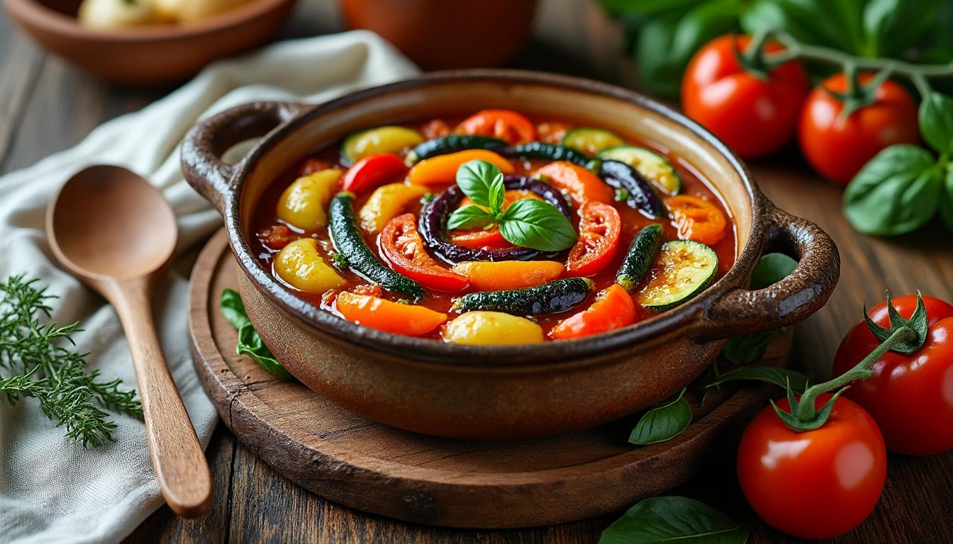 découvrez notre recette de ratatouille maison, une version traditionnelle et parfumée pour régaler vos papilles avec des légumes frais et savoureux.