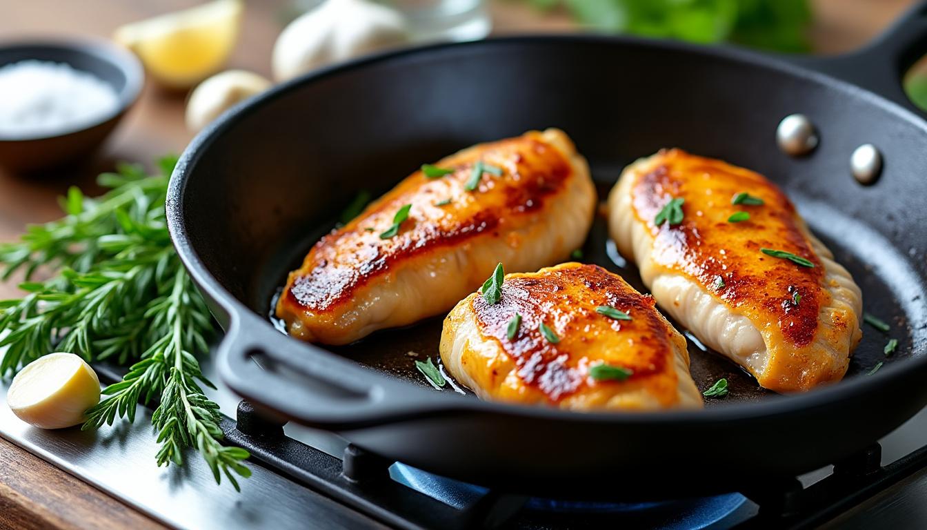 découvrez notre recette facile d’aiguillettes de poulet à la poêle avec des astuces simples pour obtenir une viande tendre, juteuse et parfaitement dorée à chaque cuisson.