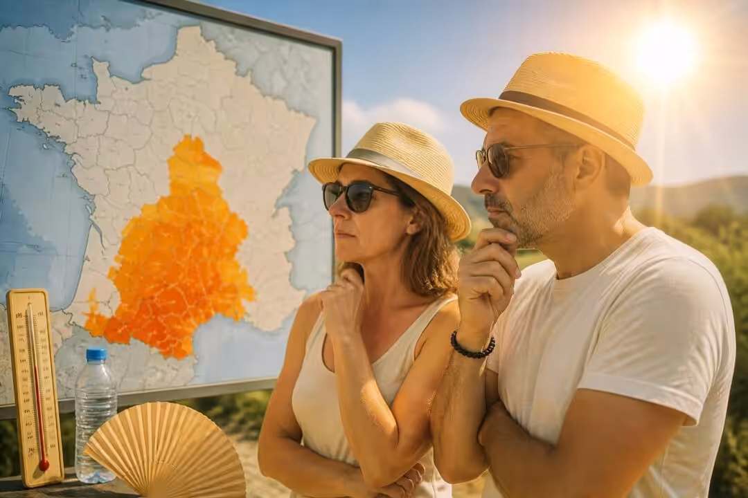 canicule : météo france déclenche la vigilance orange ce mercredi. retrouvez la liste des départements concernés et les conseils pour vous protéger.