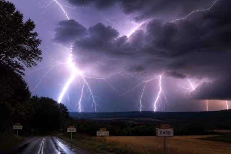 Orages intenses ce samedi en France : départements en alerte et notre carte interactive des éclairs